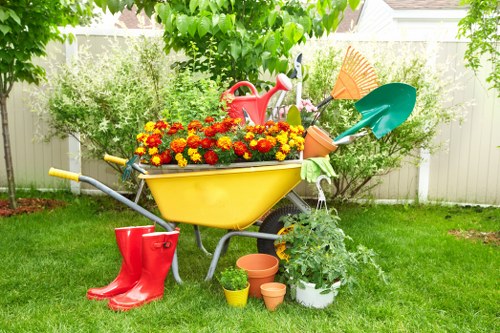 Waste removal and site clearance during landscaping work